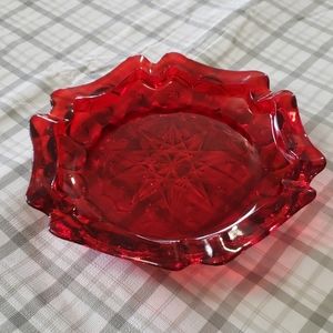Vintage Red Ashtray